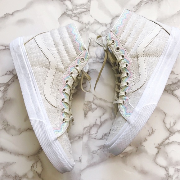 Vans Shoes - Vans Sk8 Hi Tan Woven Sneakers